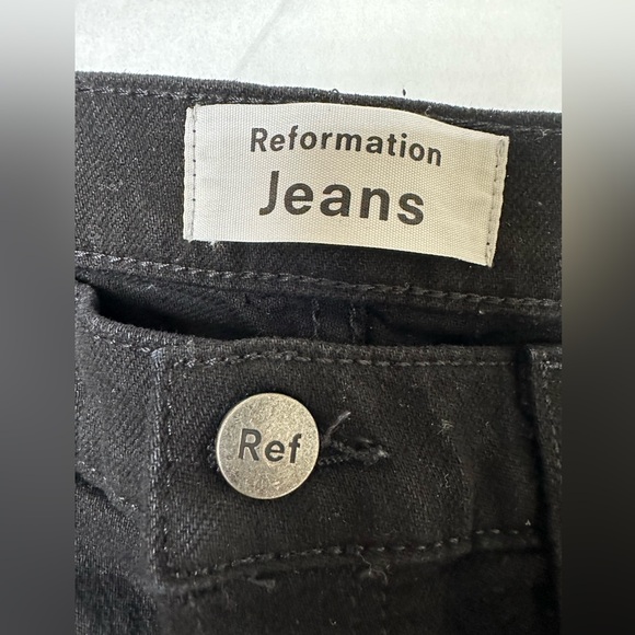 Reformation Faded Black Wash Destroyed Jeans Denim Skinny🌻 - Picture 8 of 10